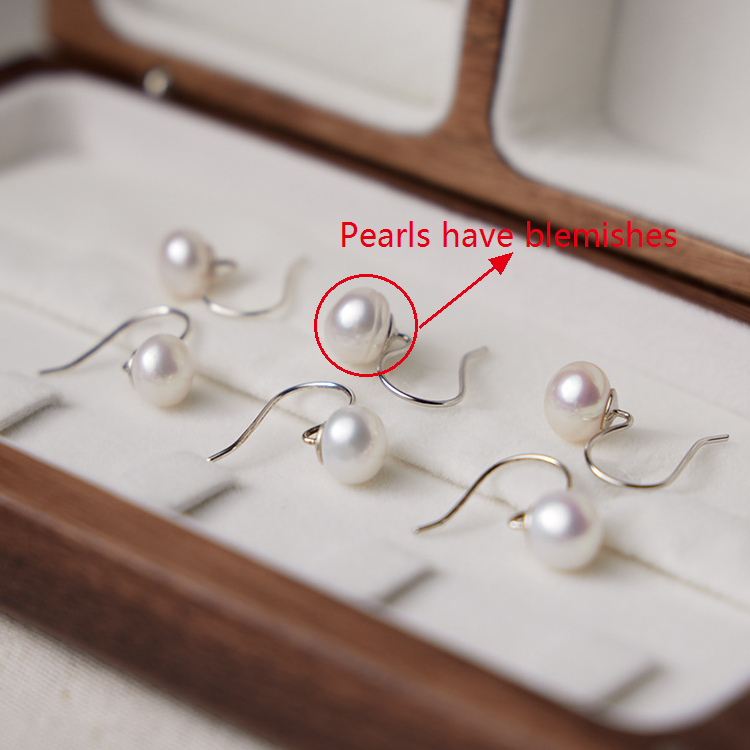 EH006 - Kisspearl Jewelry 7-8mm Button Pearl Earrings
