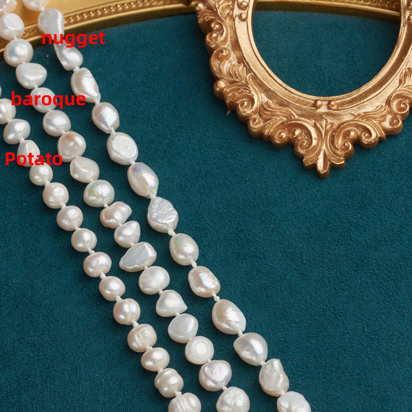 MYL001 - Kisspearl Jewelry 7-8/8-9/9-10mm potato/baroque shape Long Pearl Necklace