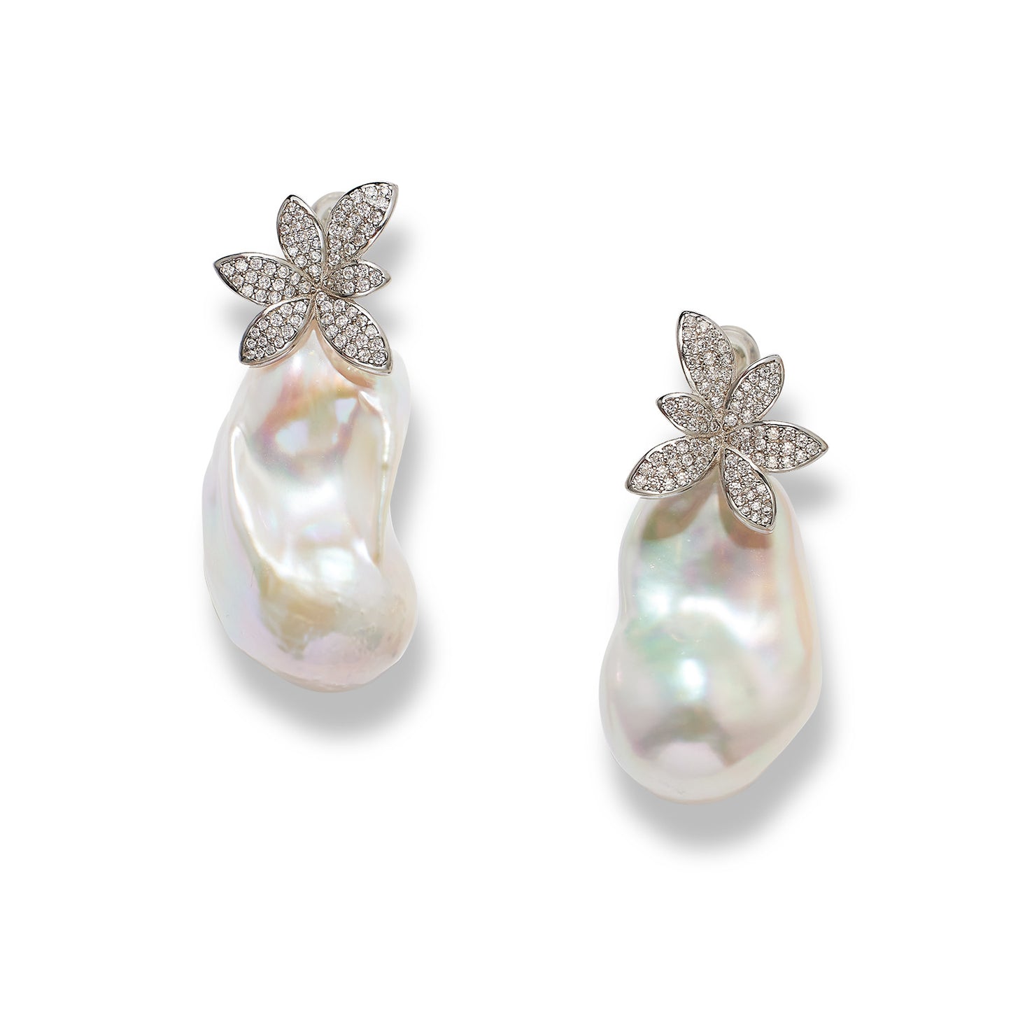 EH003 - Kisspearl Jewelry 12x20mm Fireball Pearl Earrings