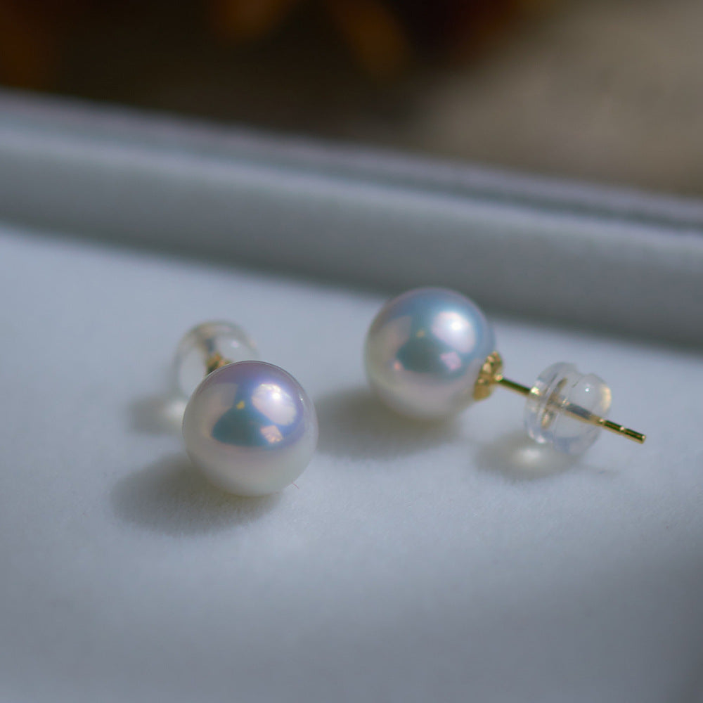 Round Pearl Earrings