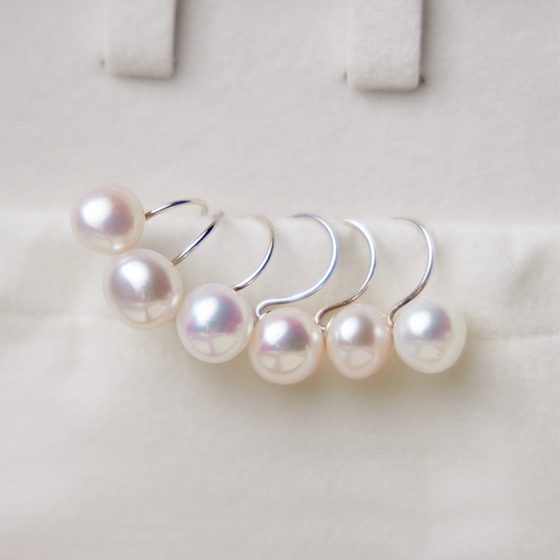 EH006 - Kisspearl Jewelry 7-8mm Button Pearl Earrings