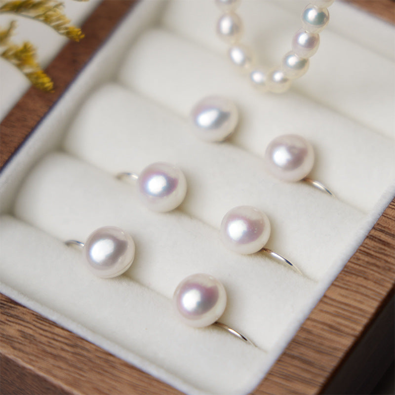 EH006 - Kisspearl Jewelry 7-8mm Button Pearl Earrings