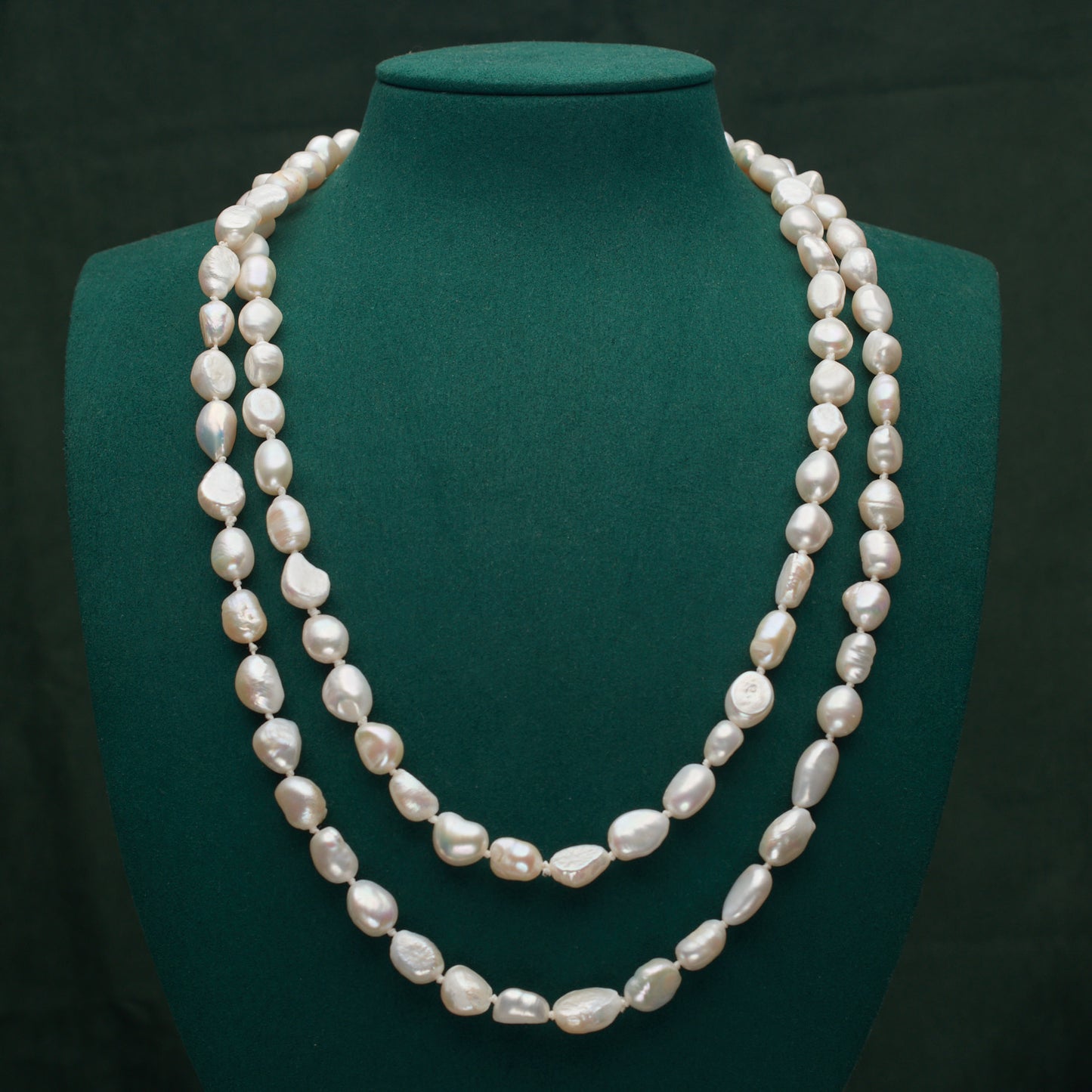 MYL001 - Kisspearl Jewelry 7-8/8-9/9-10mm potato/baroque shape Long Pearl Necklace