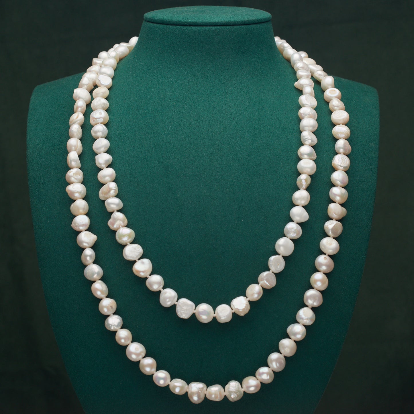 MYL001 - Kisspearl Jewelry 7-8/8-9/9-10mm potato/baroque shape Long Pearl Necklace