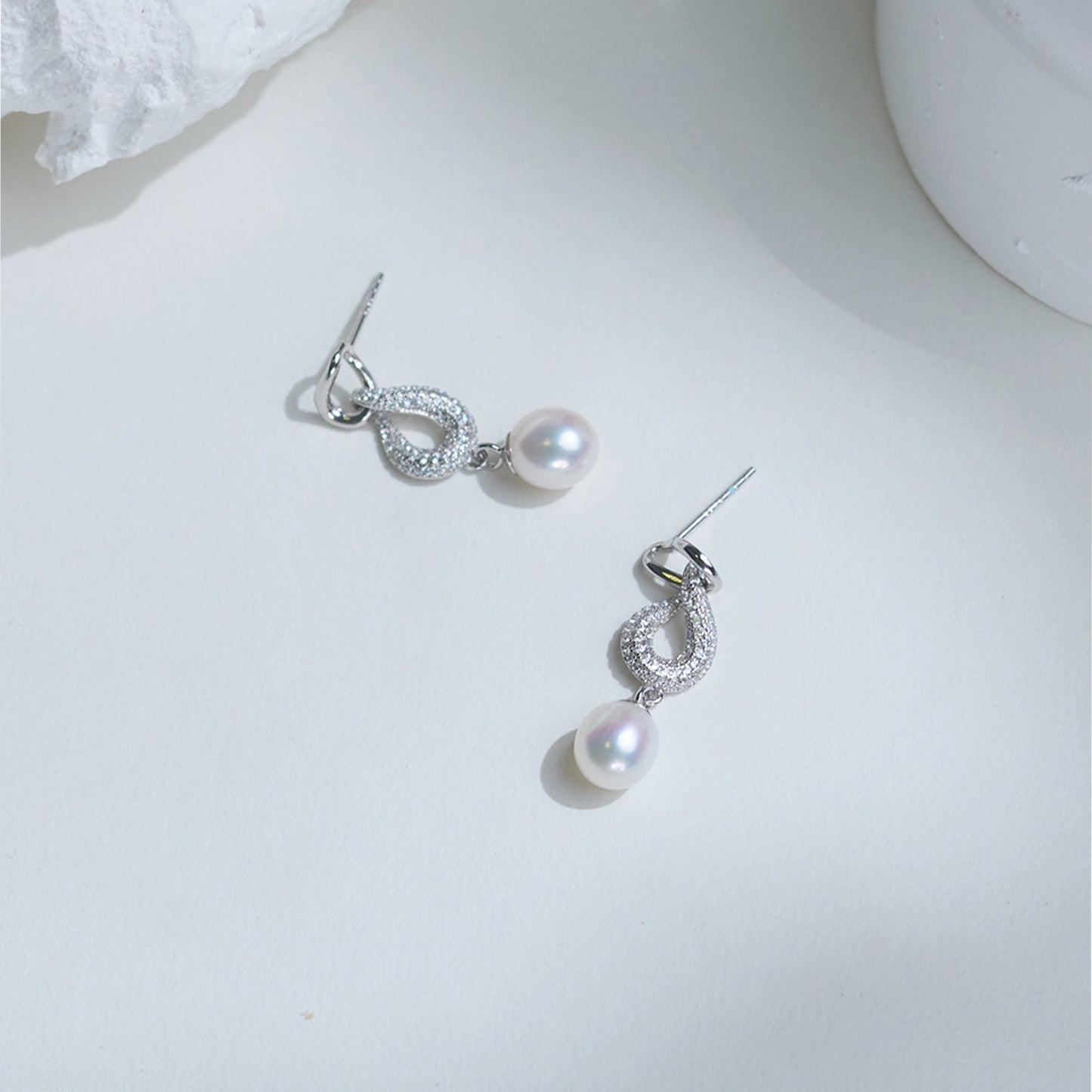 EH008 - Kisspearl Jewelry 7-8mm Rice Pearl Earrings