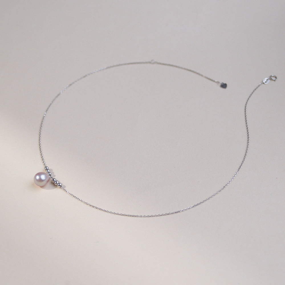 DZ001 - Kisspearl Jewelry 9-10mm Rice Pearl Pendant Necklace