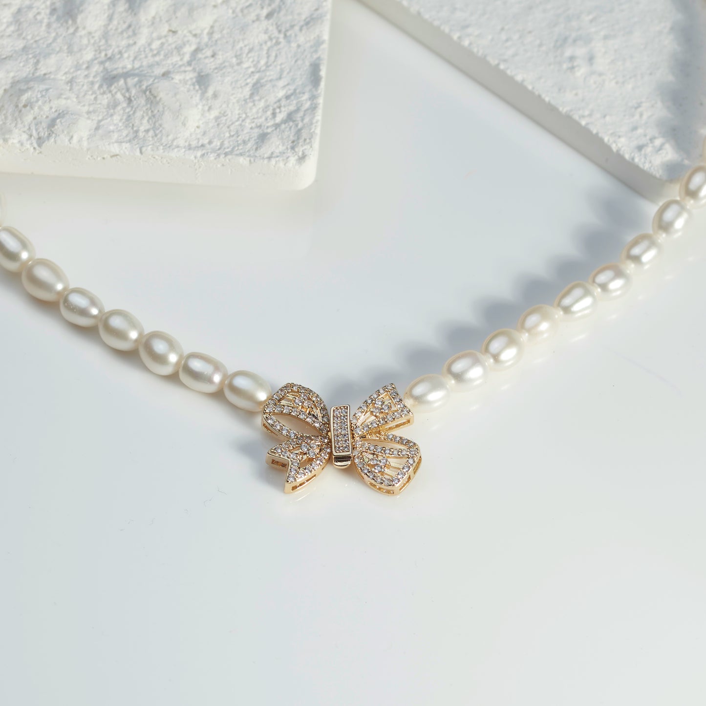 L310001 - Kisspearl Jewelry 6-7mm Rice Pearl Necklace