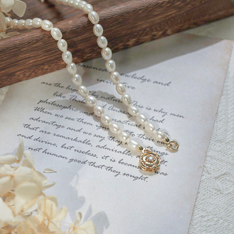 L310009 - Kisspearl Jewelry 6-7mm Rice Pearl Necklace