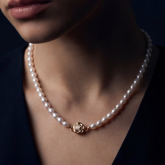 L310009 - Kisspearl Jewelry 6-7mm Rice Pearl Necklace