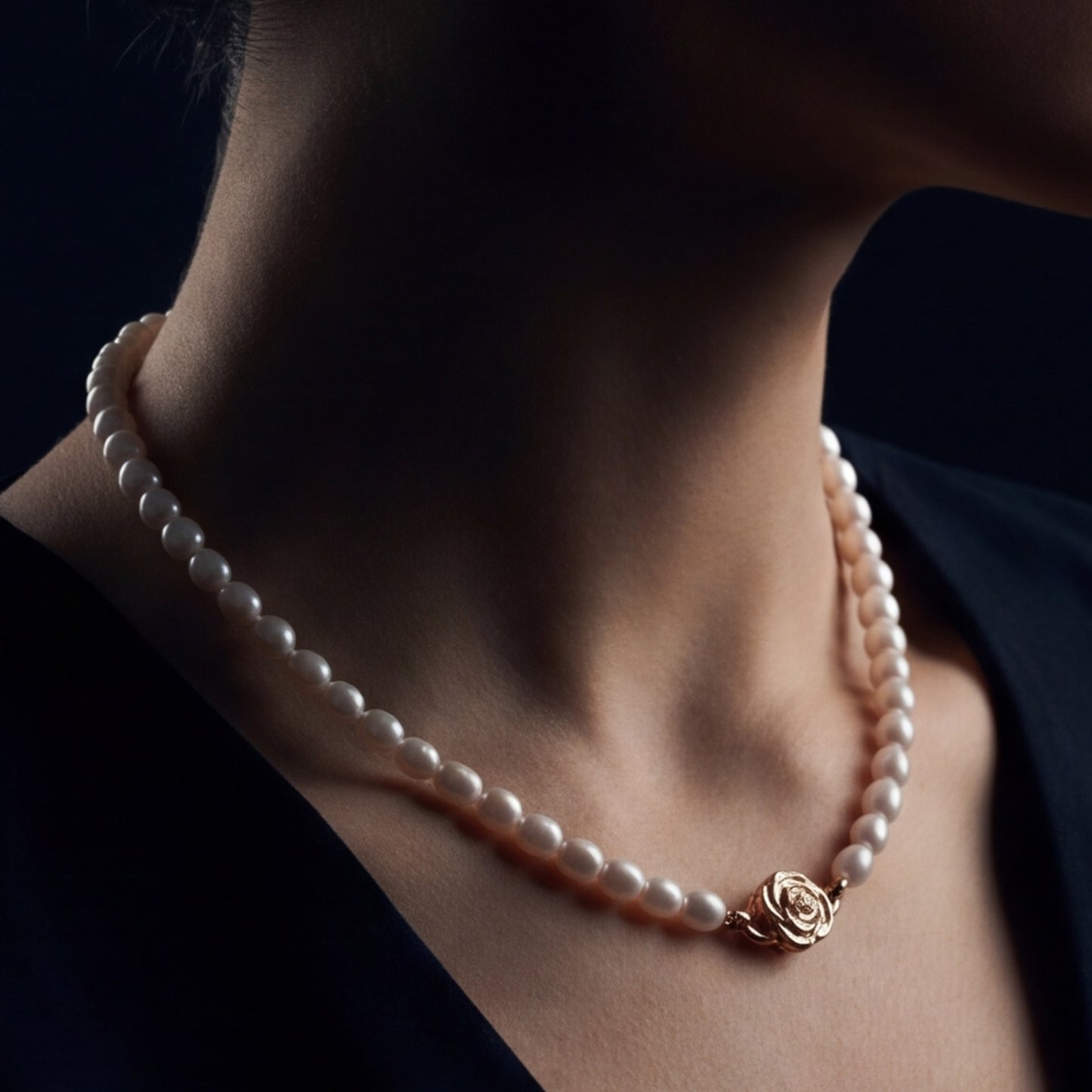 L310009 - Kisspearl Jewelry 6-7mm Rice Pearl Necklace