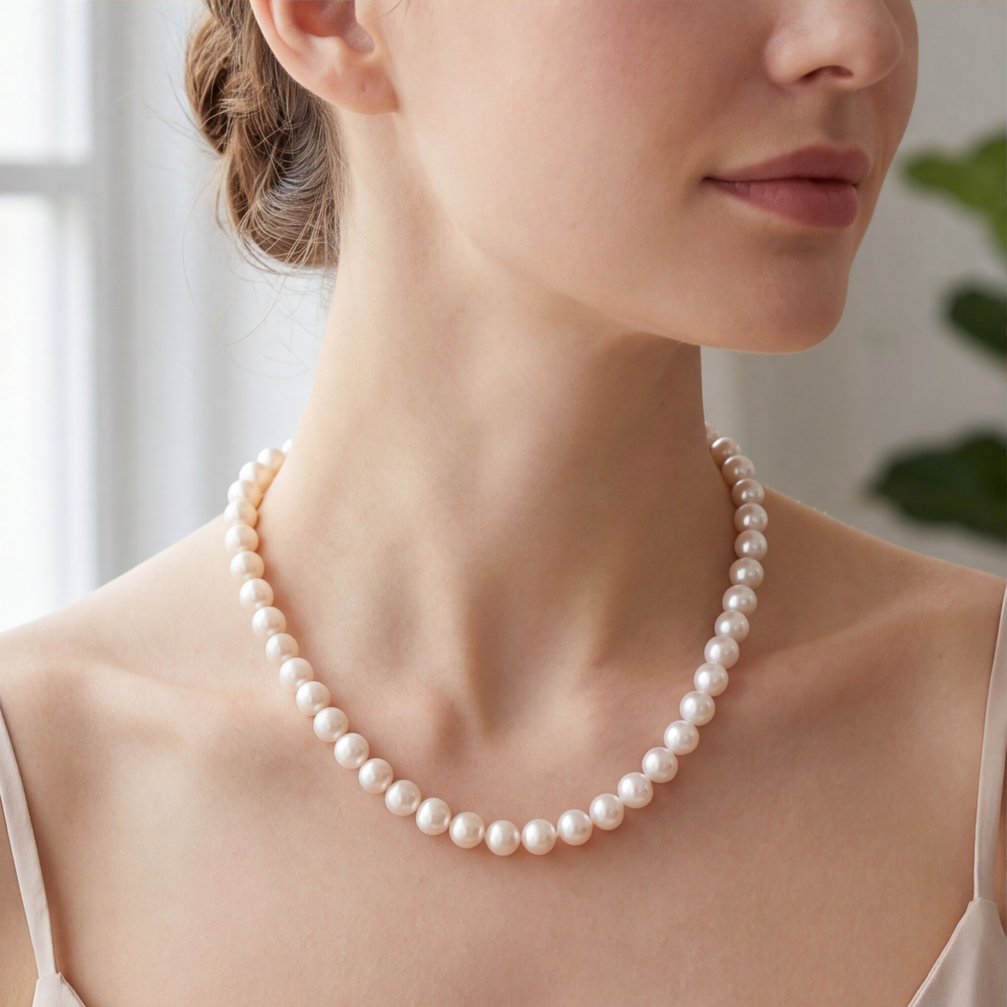 L404004 - Kisspearl Jewelry 7-8mm Near Round Pearl Necklace