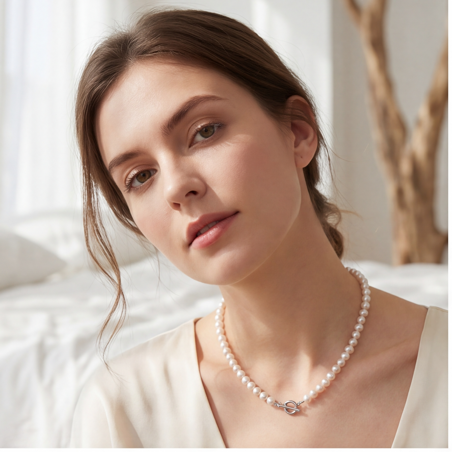 L405001 - Kisspearl Jewelry 6-7mm Near Round Pearl Necklace