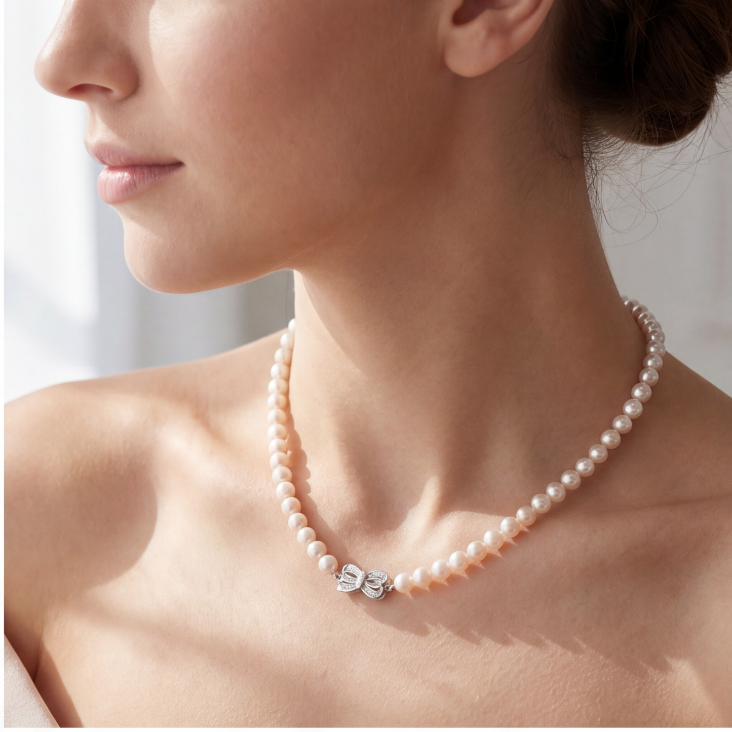 L405002 - Kisspearl Jewelry 6-7mm Near Round Pearl Necklace