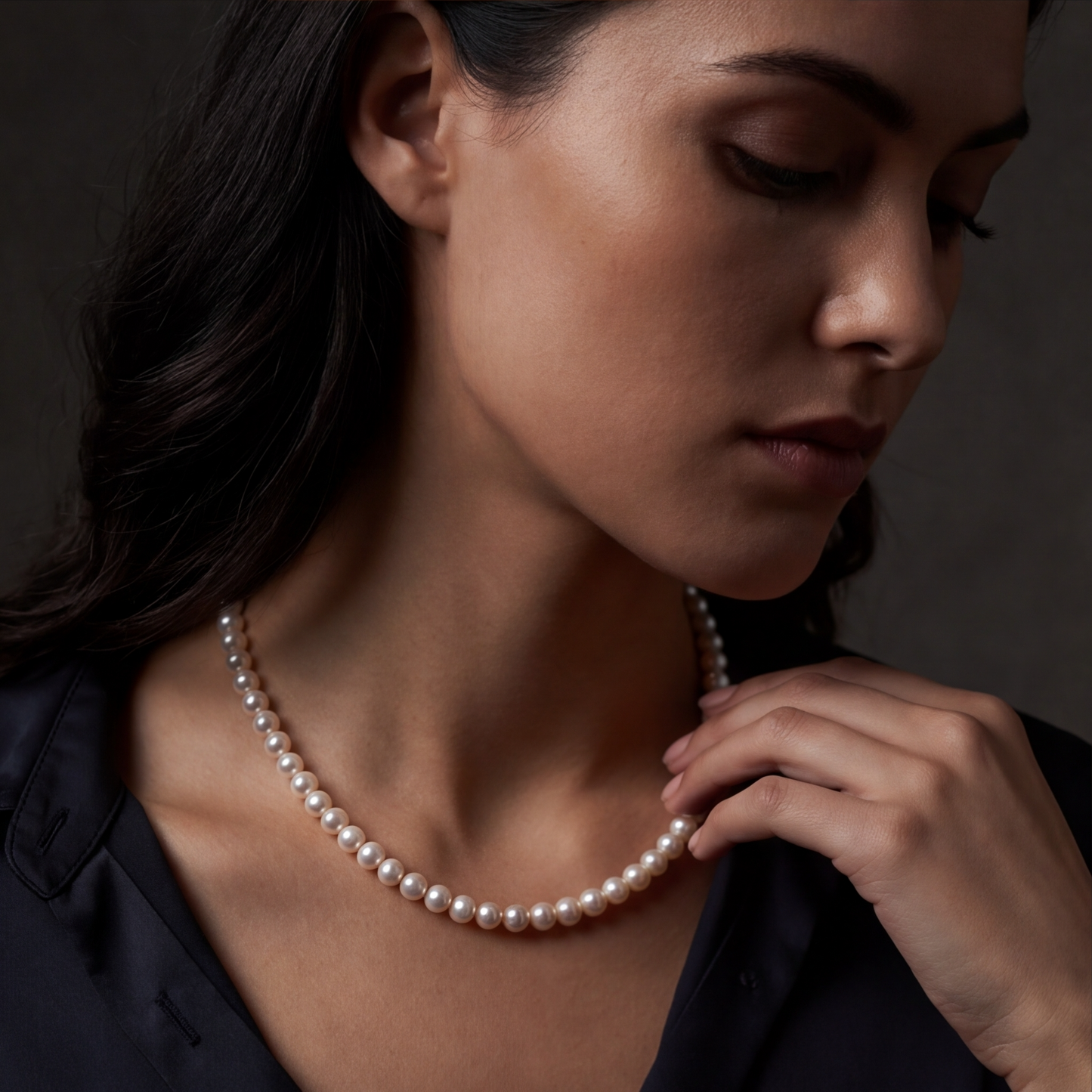 L405004 - Kisspearl Jewelry 6-7mm Near Round Pearl Necklace