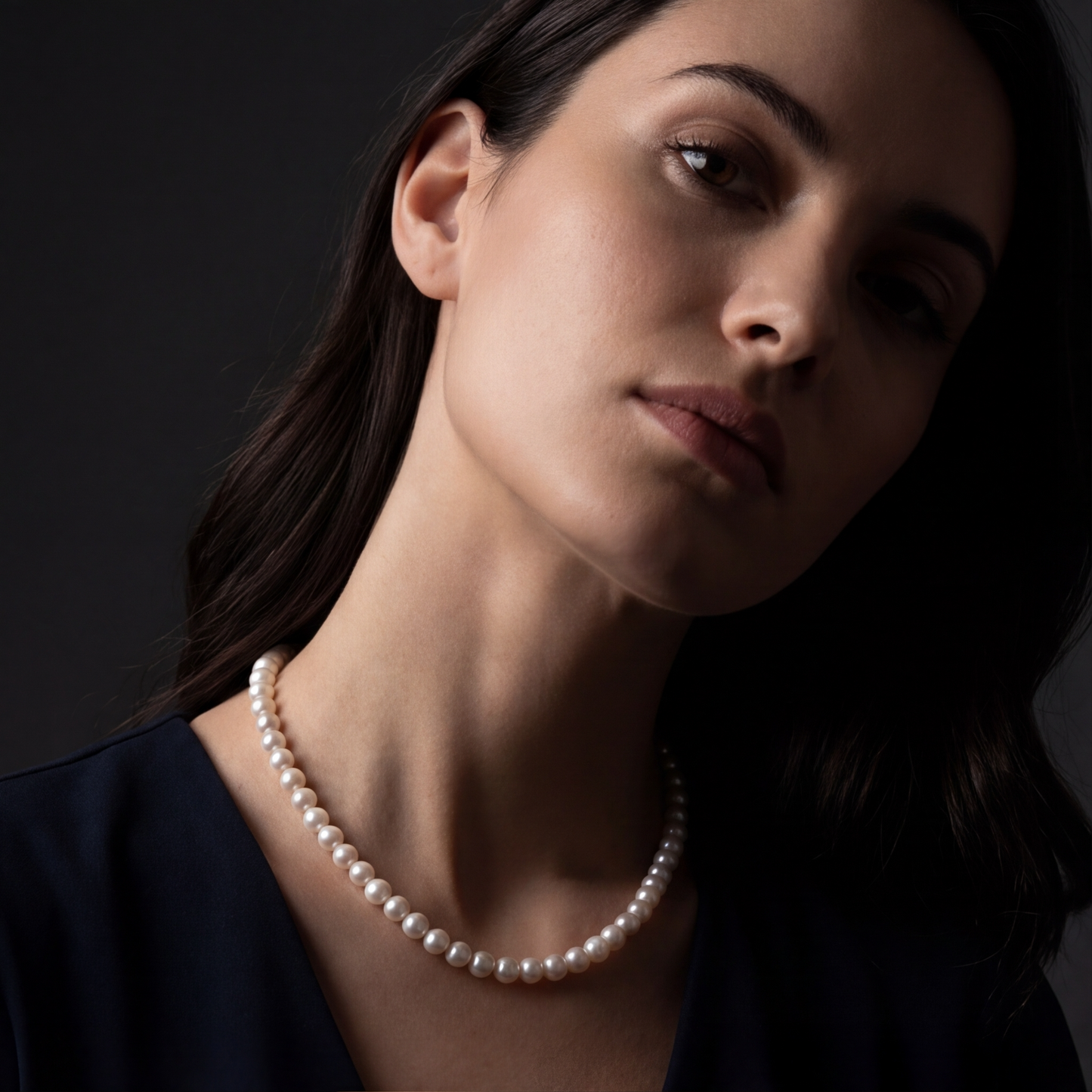 L405005 - Kisspearl Jewelry 6-7mm Near Round Pearl Necklace
