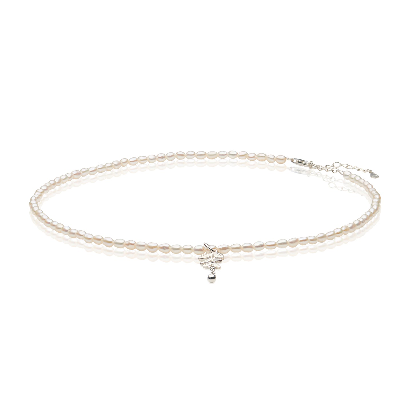 L406005 - Kisspearl Jewelry 3-4mm Rice Pearl  Pendant Necklace