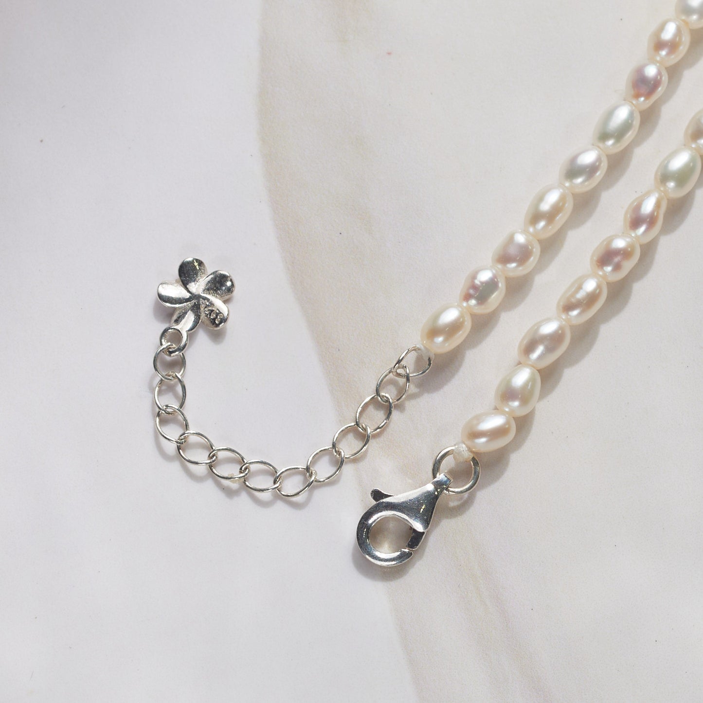 L406004 - Kisspearl Jewelry 3-4mm Rice Pearl Choker Necklace