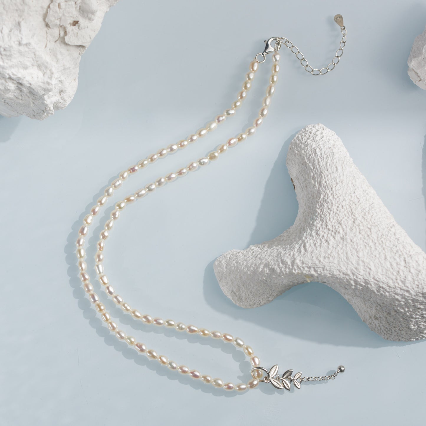 L406005 - Kisspearl Jewelry 3-4mm Rice Pearl  Pendant Necklace