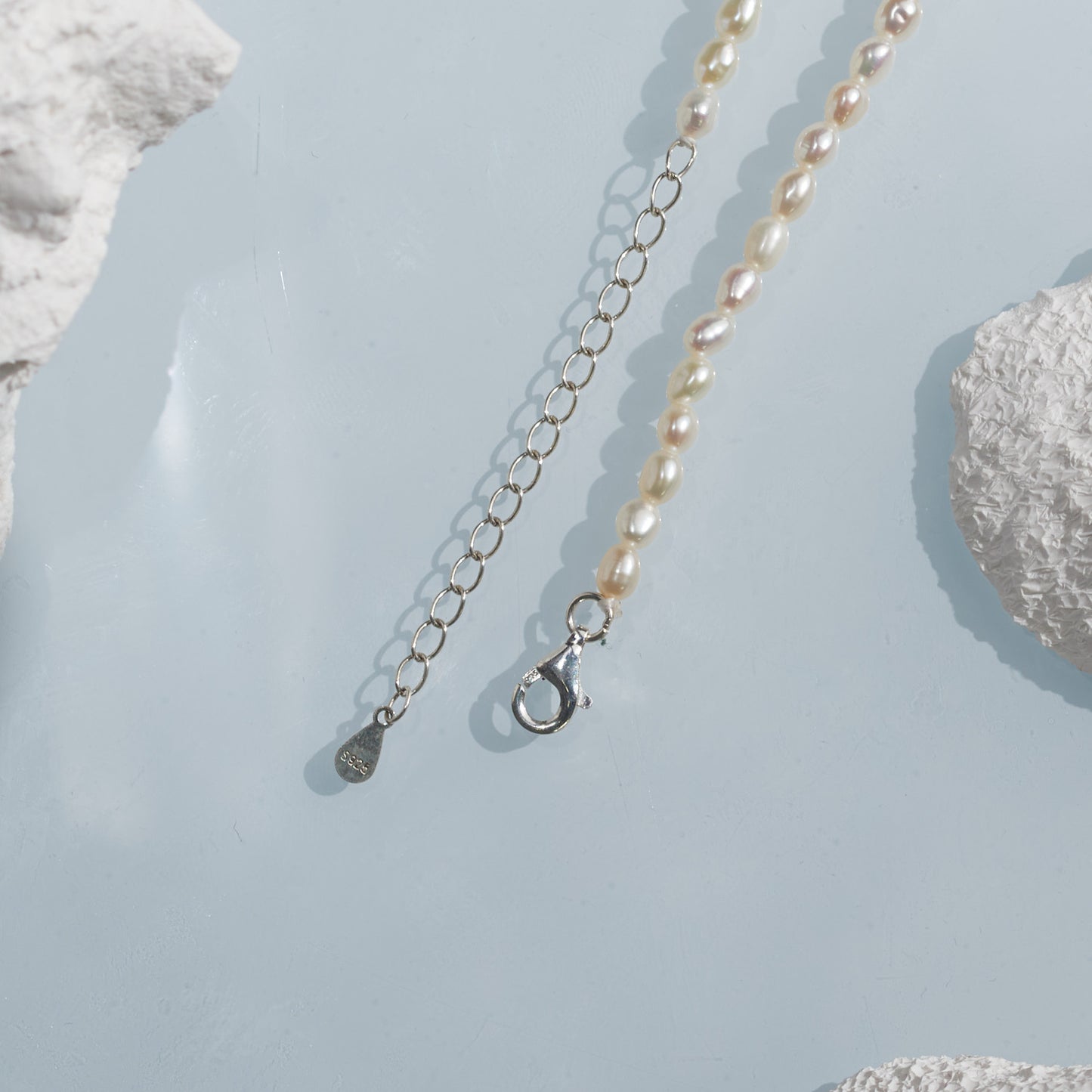 L406005 - Kisspearl Jewelry 3-4mm Rice Pearl  Pendant Necklace