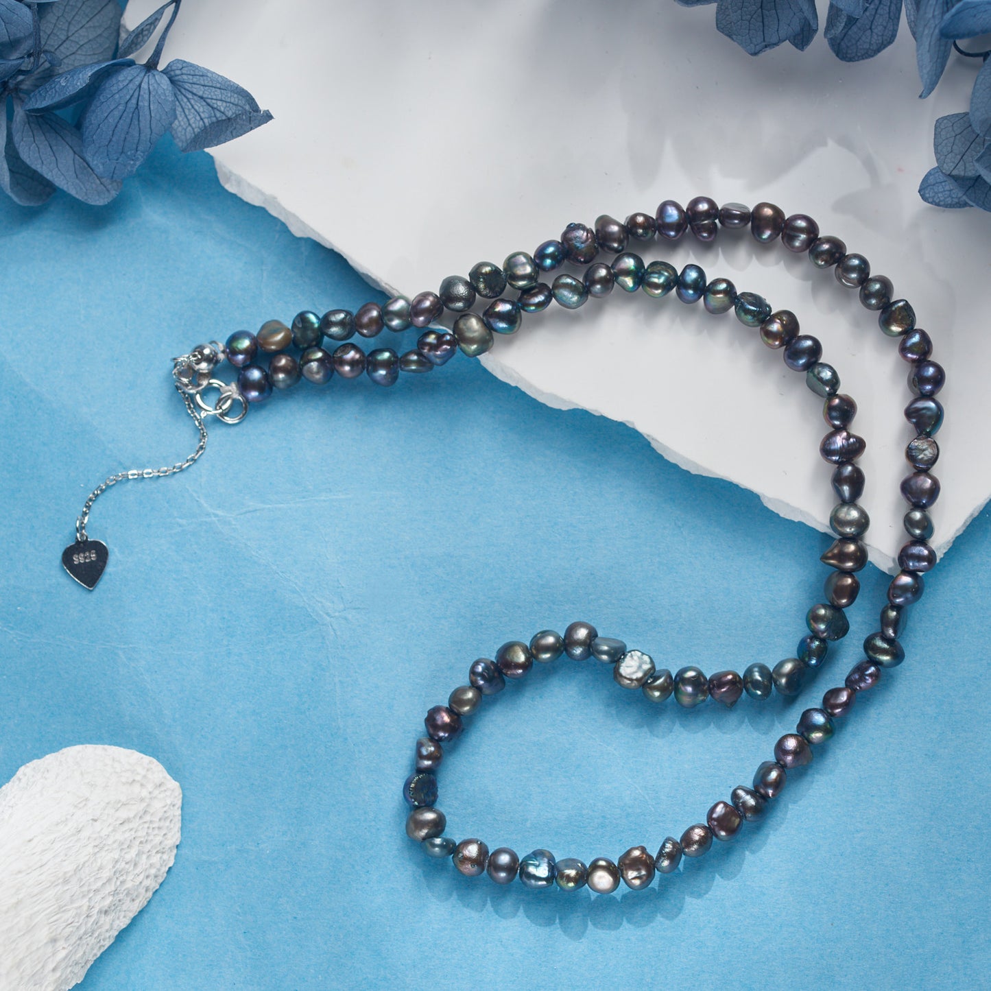 L310012 - Kisspearl Jewelry 3-4mm Black Baroque Pearl Necklace