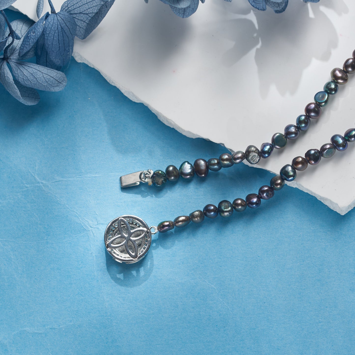 L310013 - Kisspearl Jewelry 3-4mm Black Baroque Pearl Necklace