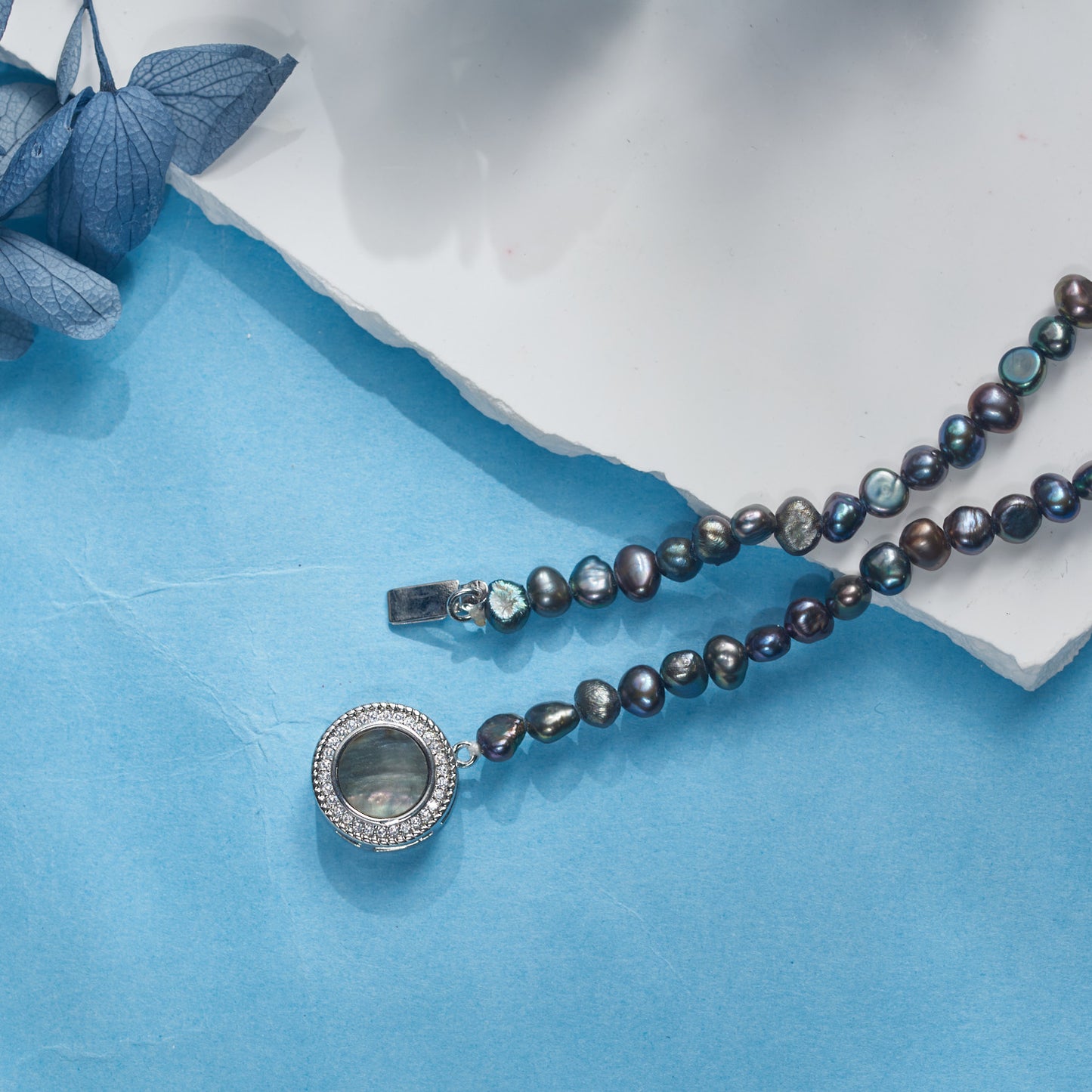 L310013 - Kisspearl Jewelry 3-4mm Black Baroque Pearl Necklace