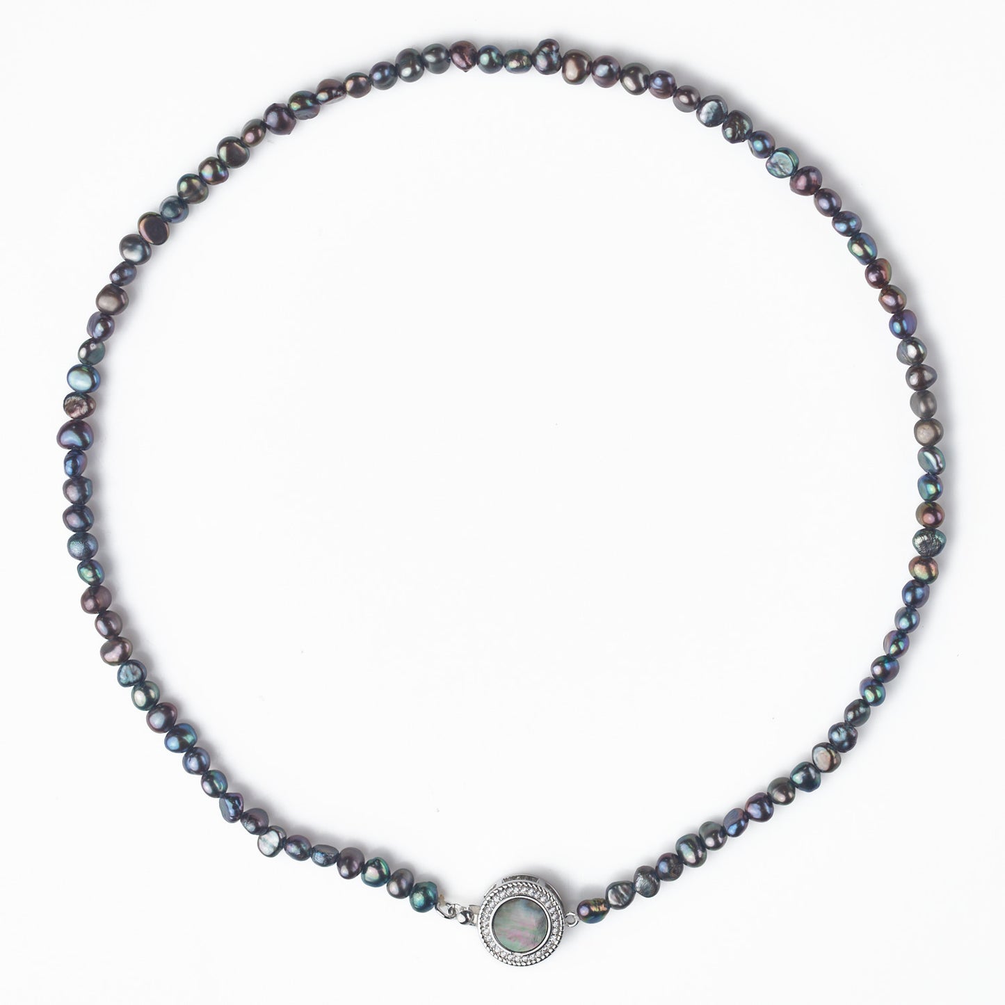 L310013 - Kisspearl Jewelry 3-4mm Black Baroque Pearl Necklace