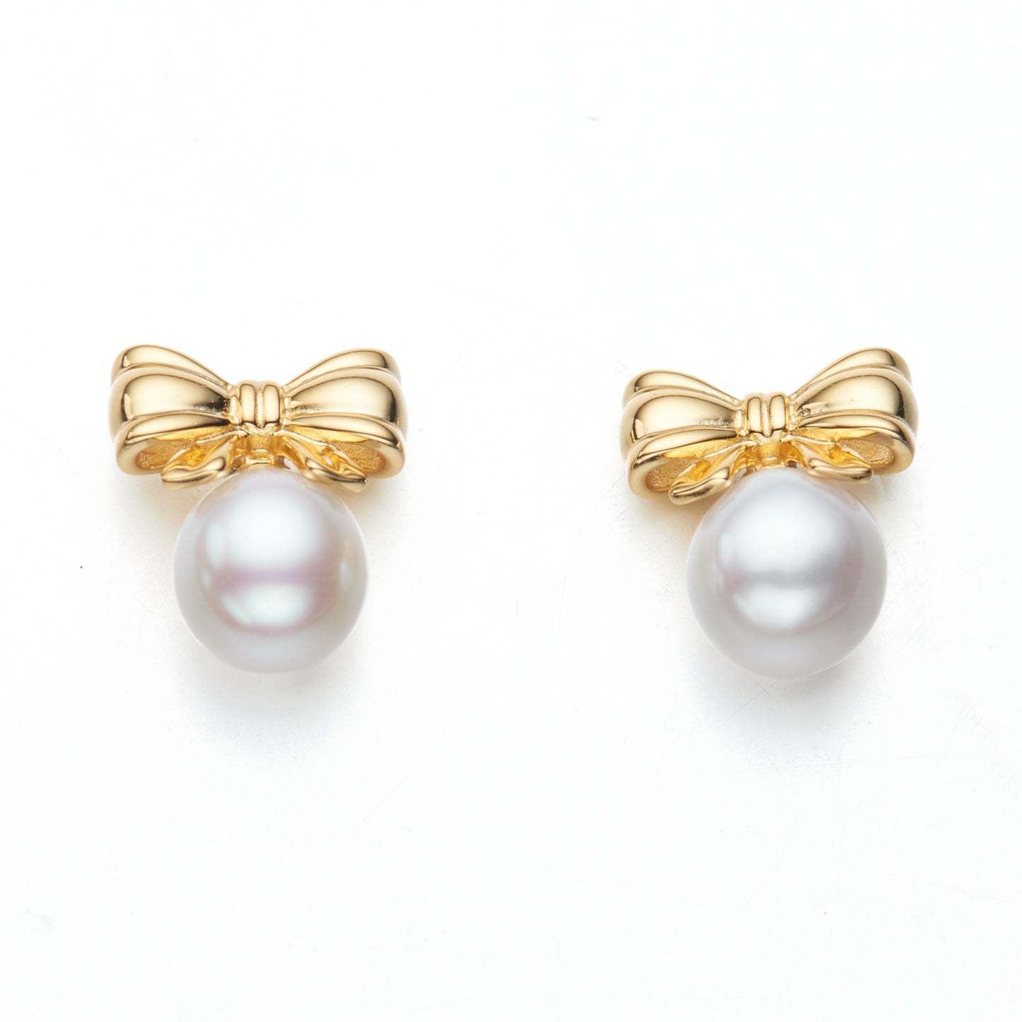 E410003 - Kisspearl Jewelry 8mm Baroque Bow Pearl Earrings