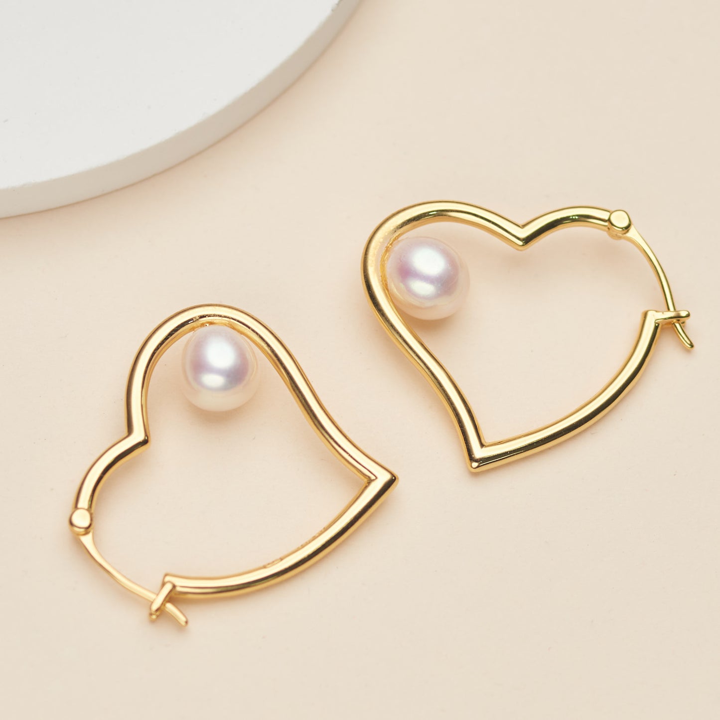 Heart Pearl Earrings