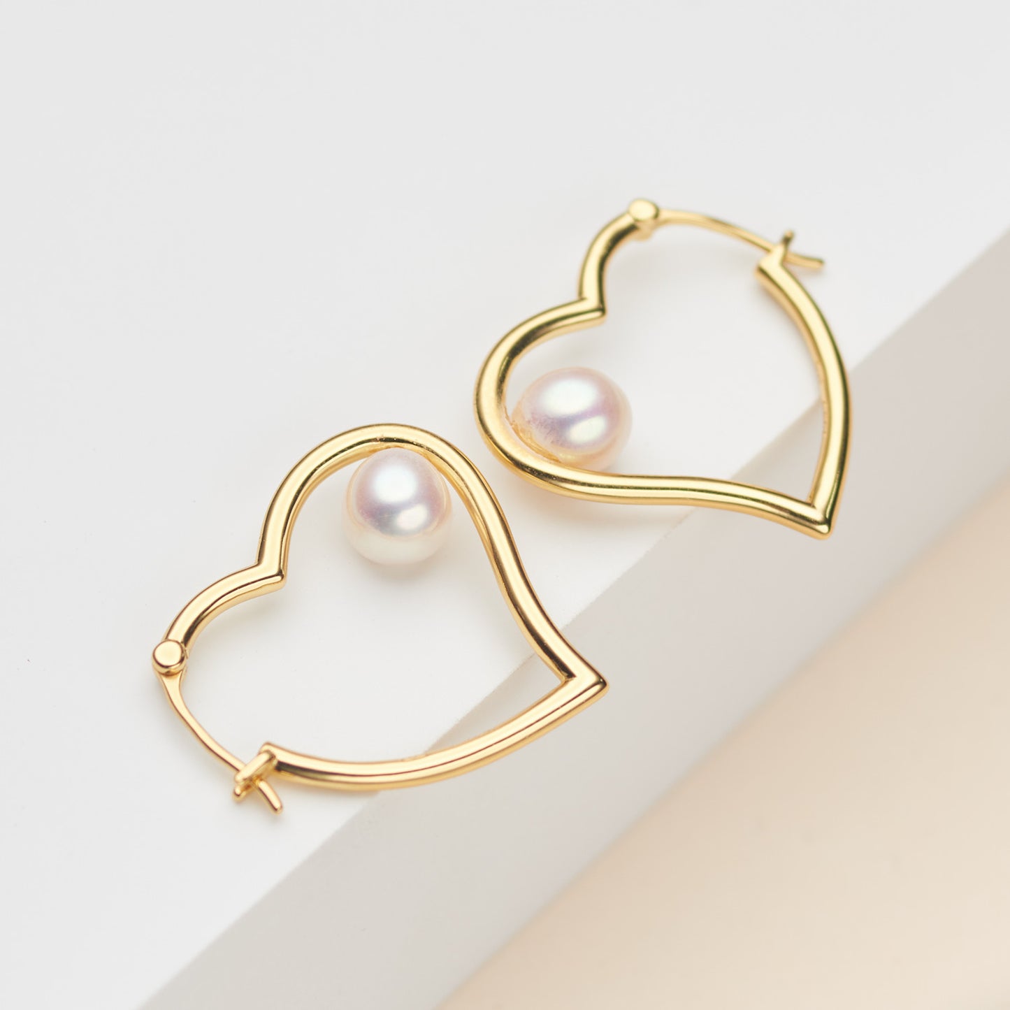 Heart Pearl Earrings